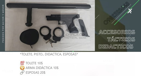 ADORNO ARMA +TOLETE+PISTOLA